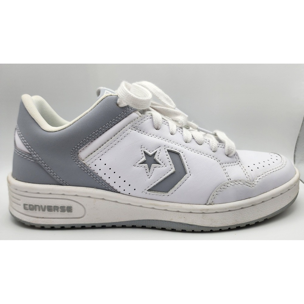 Converse Weapon Ox White Dolphin Grey Leather Sneakers A10204C Mens 8 Womens 9.5